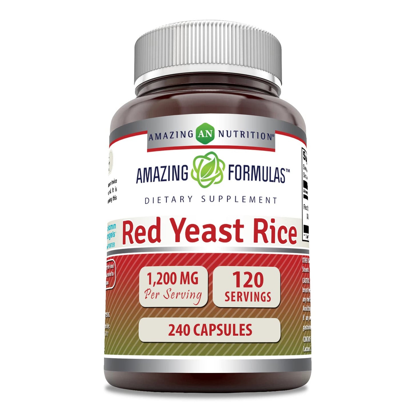 Red Yeast Rice 1200mg – 240 Capsules | Made in USA, Non-GMO