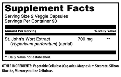 Amazing Formulas St. John's Wort Supplement – 700 mg per Serving | Veggie Capsules | Made in USA