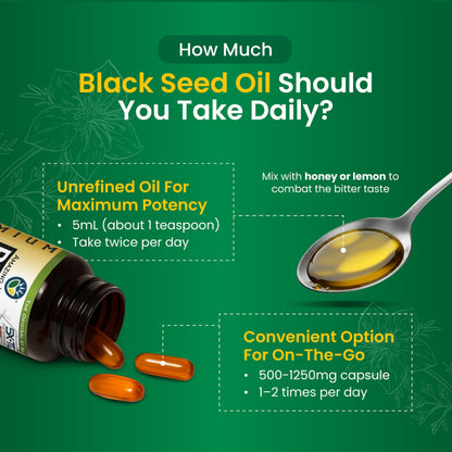 Amazing Herbs Premium Black Seed Oil – Cold-Pressed Nigella Sativa for Digestive Health, Immune Support, Brain Function, and Joint Mobility | 16 Fl Oz