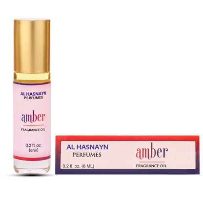 Amber Perfume Oil Roll-On – Alcohol-Free Unisex Fragrance by AL HASNAYN | 6ML