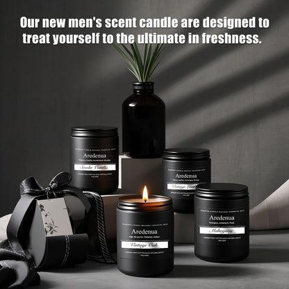 Amber Sandalwood Candle – Masculine 7oz Soy Candle for Relaxation & Aromatherapy Gift