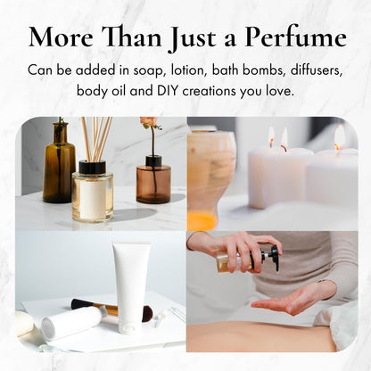 Amber White Type Fragrance Oil – 1/3 oz Roll-On | Alcohol-Free & DPG-Free
