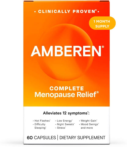 Amberen Menopause Supplement for Women - 60 Capsules | Supports Hormone Balance & 12 Symptom Relief