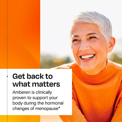Amberen Menopause Supplement for Women - 60 Capsules | Supports Hormone Balance & 12 Symptom Relief