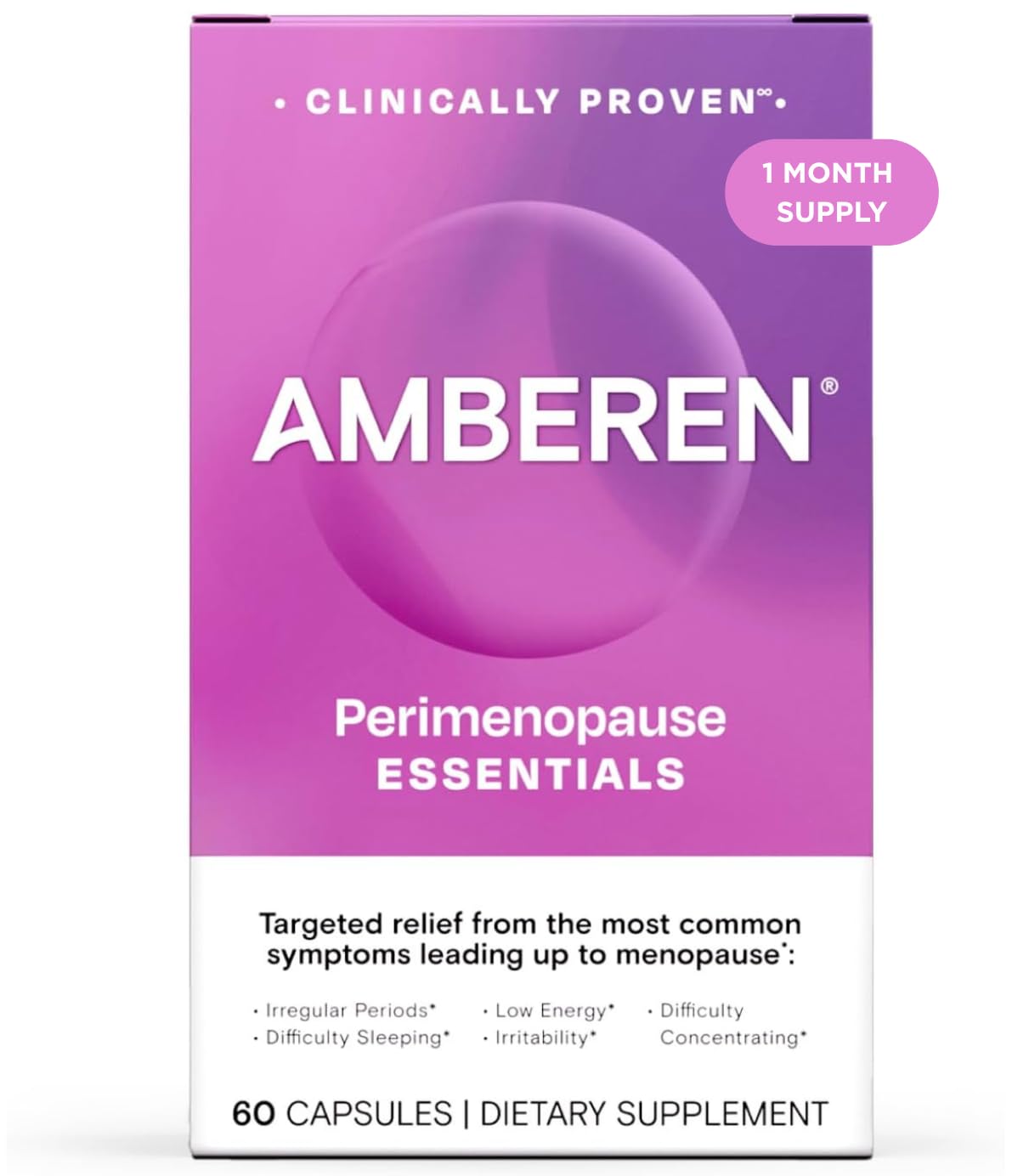 Amberen Perimenopause – Hormone Balance Support, 60 Count