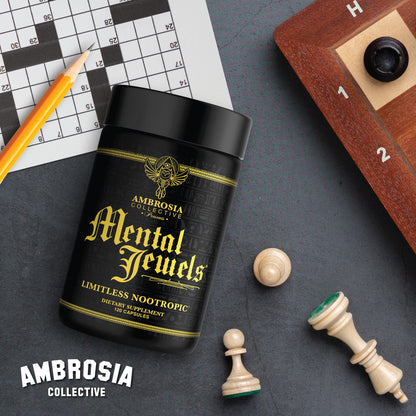 Ambrosia Mental Jewels (Capsules) – Cognitive Enhancer | 120 Veggie Capsules