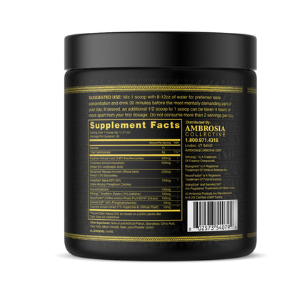 Ambrosia Mental Jewels Powder – Cognitive Enhancer, Cherry Limeade, 30 Servings