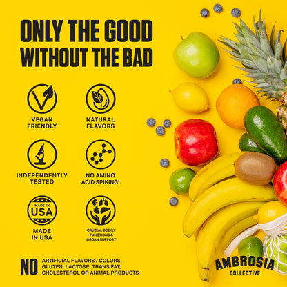 Ambrosia Nektar - Superfood Powder for Daily Organ Support | 30 Servings | Sour Gummy Candy
