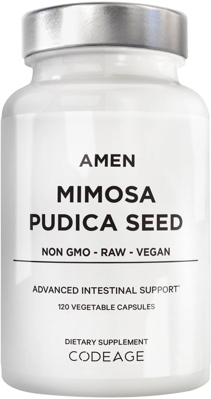 Amen Organic Mimosa Pudica Seeds Capsules – 2 Month Supply, Vegan, Non-GMO, 120 Capsules