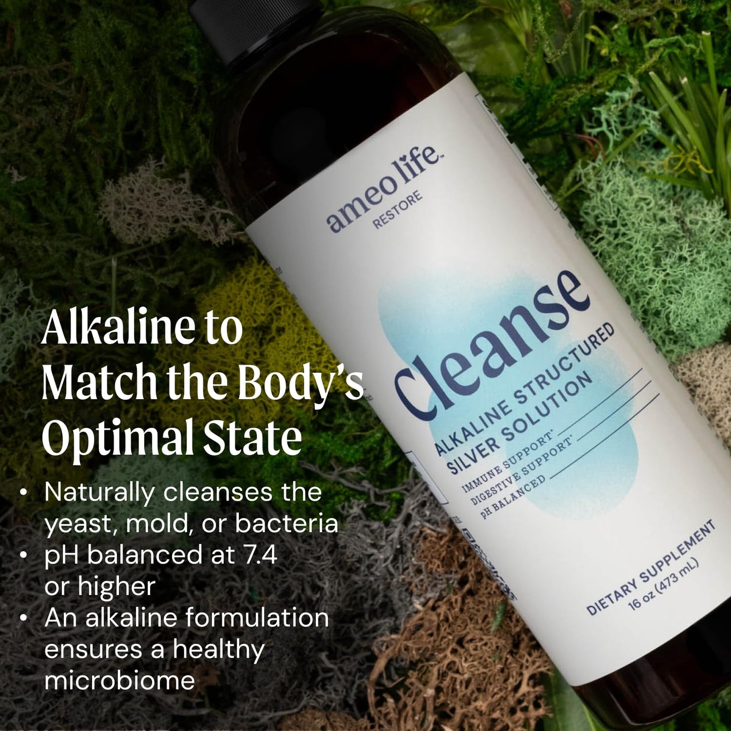 Ameo Life Colloidal Silver Liquid 30 PPM | Alkaline Silver Water for Immune Support & Gut Health | 16 oz