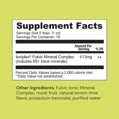 Ameo Life Fulvic Acid & Mineral Complex – Cellular Support, Detox, Skin Health | Vegan, Gluten-Free, Non-GMO | Made in USA | 16 OZ