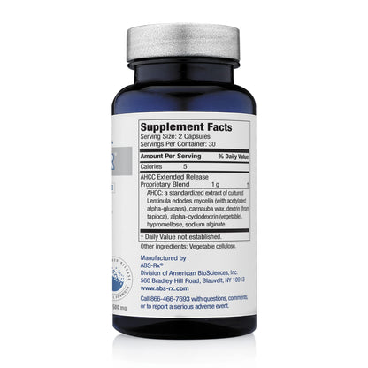 American BioSciences ImmPower ER AHCC – Extended Release Immune Support (60 Caps, 500 mg)