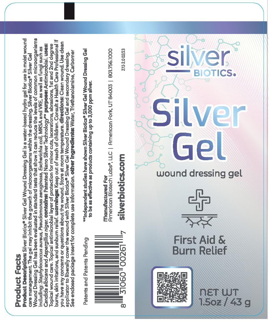 Silver Biotics 24 PPM Silver Wound Healing Gel – 1.5 oz | American Biotech Labs