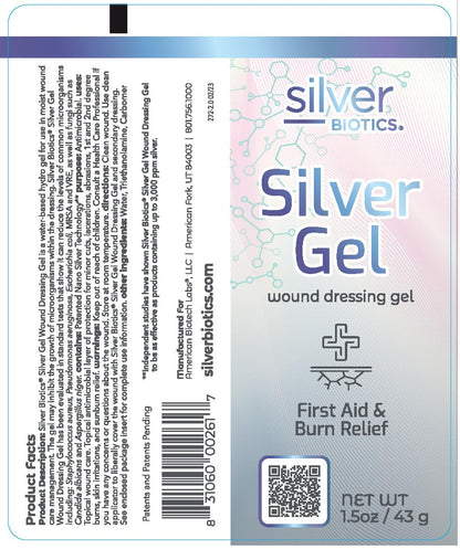Silver Biotics 24 PPM Silver Wound Healing Gel – 1.5 oz | American Biotech Labs