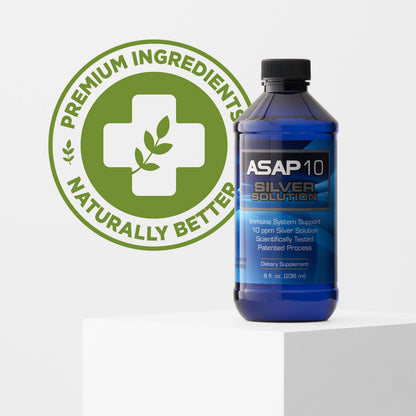 American Biotech Labs ASAP 10 Silver Solution - Immune Support (10 PPM, 8 fl oz)