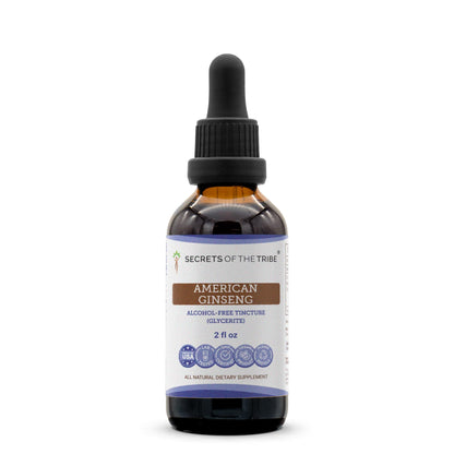 Secrets of the Tribe American Ginseng Tincture – Alcohol-Free, Farm-Grown 2 oz