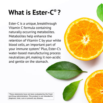 American Health Ester-C 500 mg with Citrus Bioflavonoids – 60 Servings – 24-Hour Immune Support – Non-GMO, Vegan, Gluten Free