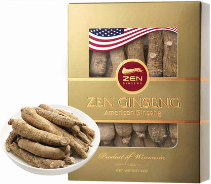 American Wisconsin Ginseng – 4oz (Super Long Jumbo Root) for Performance & Mental Health