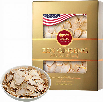 American Wisconsin Ginseng Slices – Energy, Performance & Focus (4 oz)