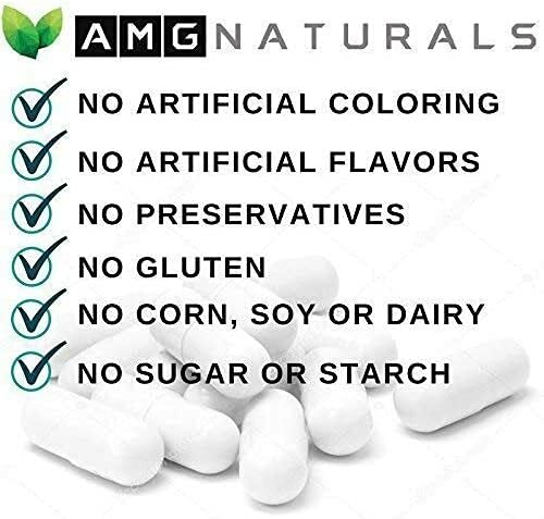 AMG Naturals Artichoke Extract Capsules – 7 mg Cynarin | Liver Support, Digestion & Estrogen Metabolism | Vegan & Gluten Free | 60 Capsules