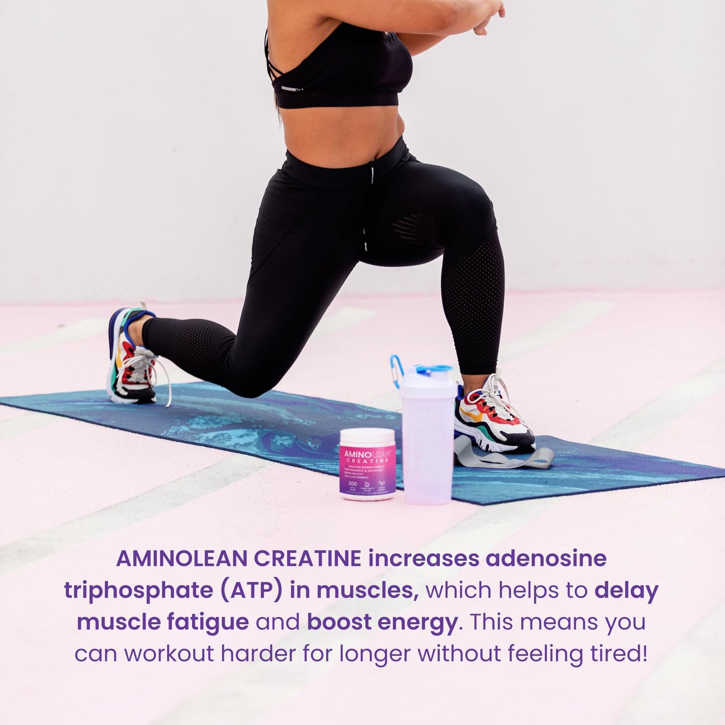 AminoLean Creatine – Pure Micronized Creatine Monohydrate Powder 300g for Women and Men