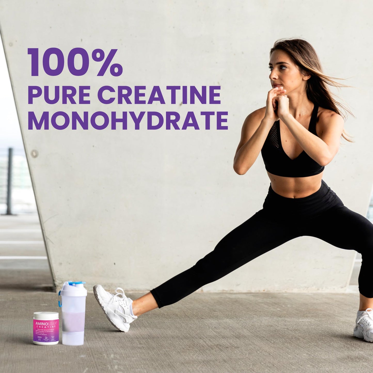 AminoLean Creatine – Pure Micronized Creatine Monohydrate Powder 300g for Women and Men