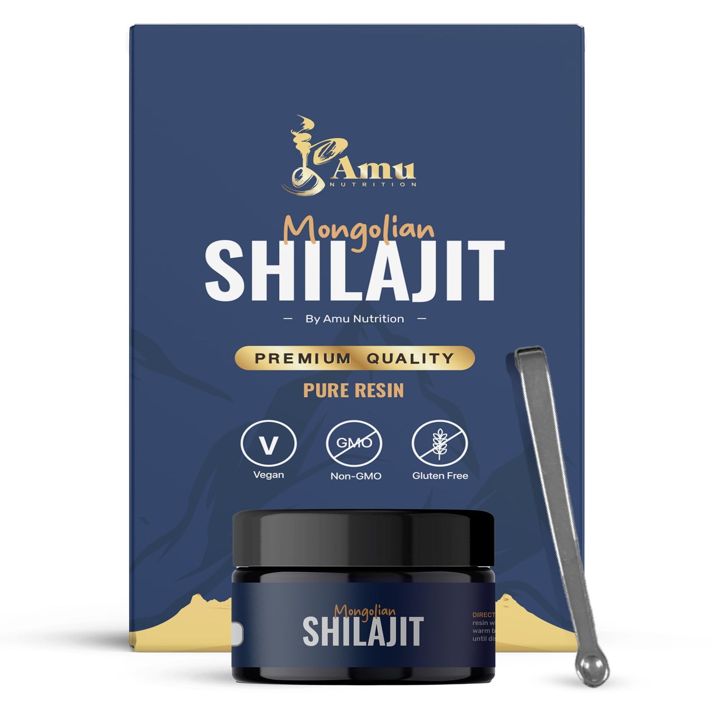 AMU NUTRITION Pure Mongolian Shilajit for Men and Women | 20g | Fulvic Acid & Trace Minerals