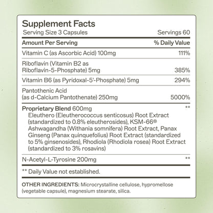 Amy Myers MD Adrenal Support | Adaptogenic Herb Supplement with Ashwagandha & Rhodiola - 180 Capsules