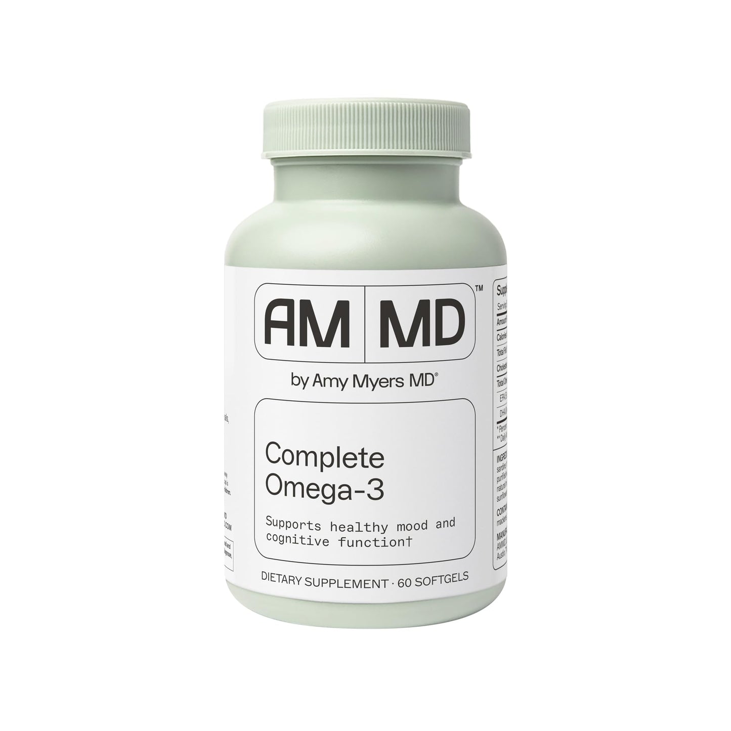 Amy Myers MD Complete Omega-3 Softgels – Fish Oil for Heart & Immune Support | 60 Softgels