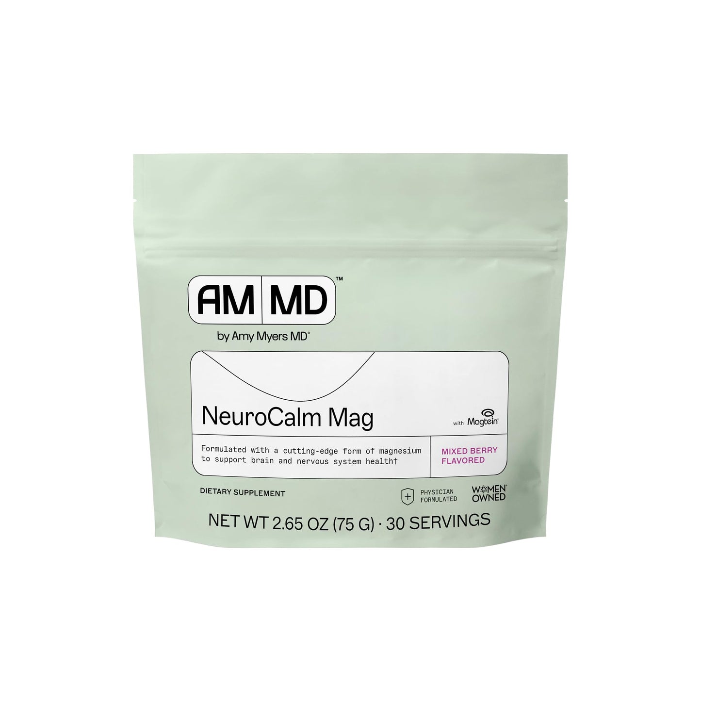 Amy Myers MD NeuroCalm Mag – Magnesium for Brain & Nervous System | Gluten-Free, Dairy-Free, Non-Soy – 30 Servings