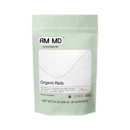 Amy Myers MD Organic Reds Superfood Powder – Beet Root, Aronia & Raspberry | 30 Servings