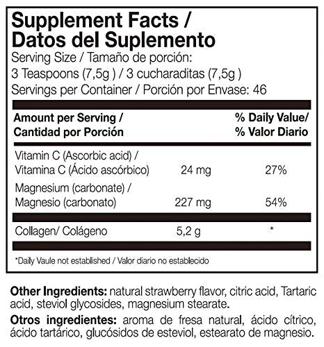 Ana Maria Lajusticia Hydrolisate Collagen Powder with Magnesium & Vitamin C – Strawberry Flavour, 350g