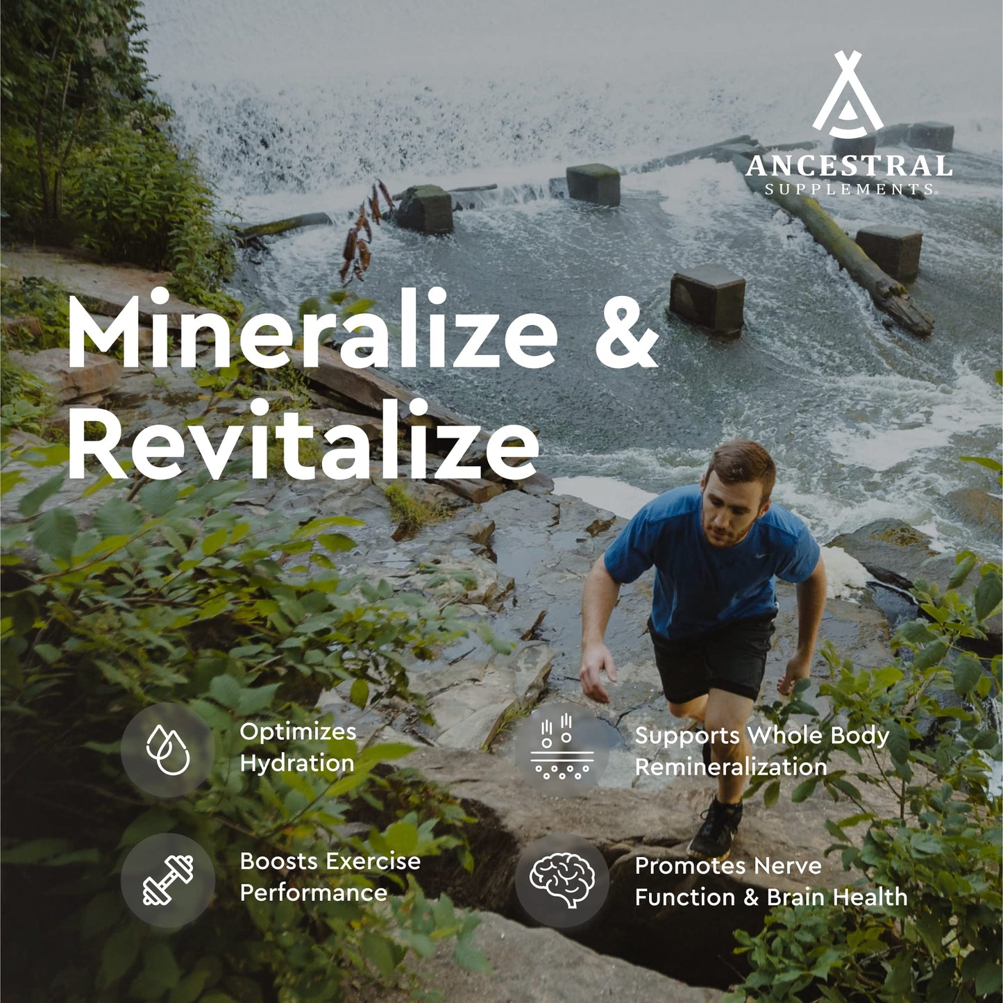 Ancestral Supplements Minerals & Electrolytes with Magnesium, Potassium, Sodium - Hydration, Immunity, Athletic Performance | 180 Capsules