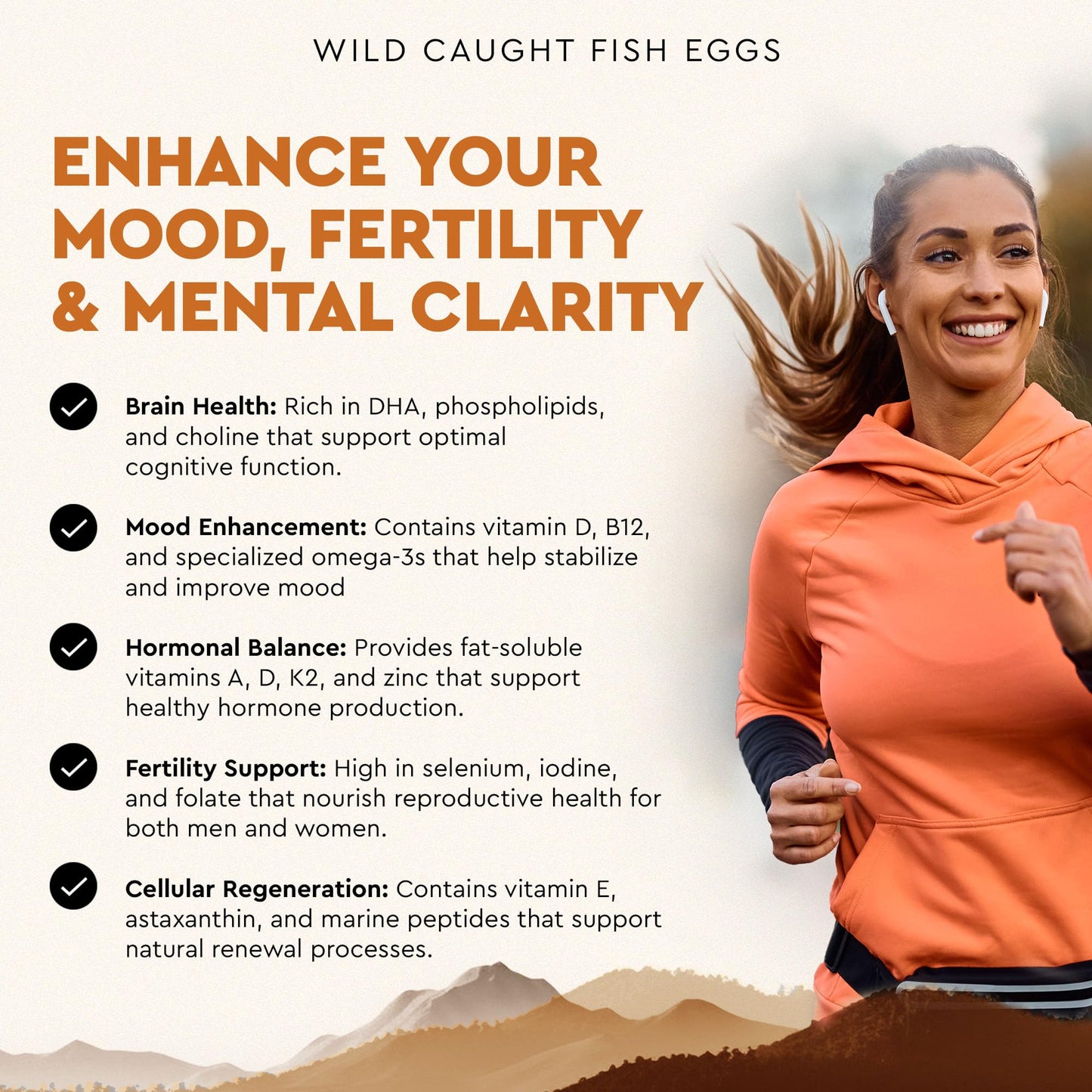 Ancestral Supplements Wild Caught Fish Eggs – 2400mg Omega-3, 180 Capsules