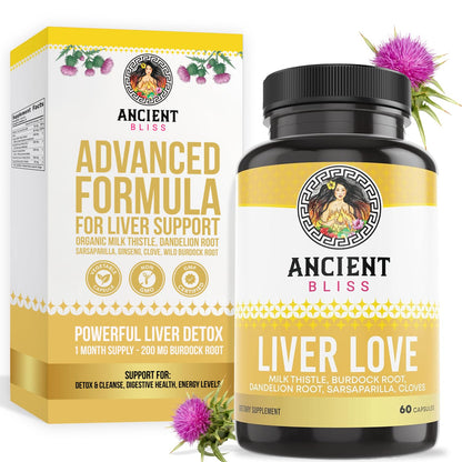 Ancient Bliss Liver Love – Natural Milk Thistle Detox & Liver Health