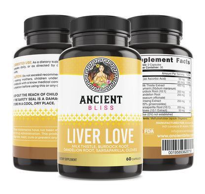 Ancient Bliss Liver Love – Natural Milk Thistle Detox & Liver Health