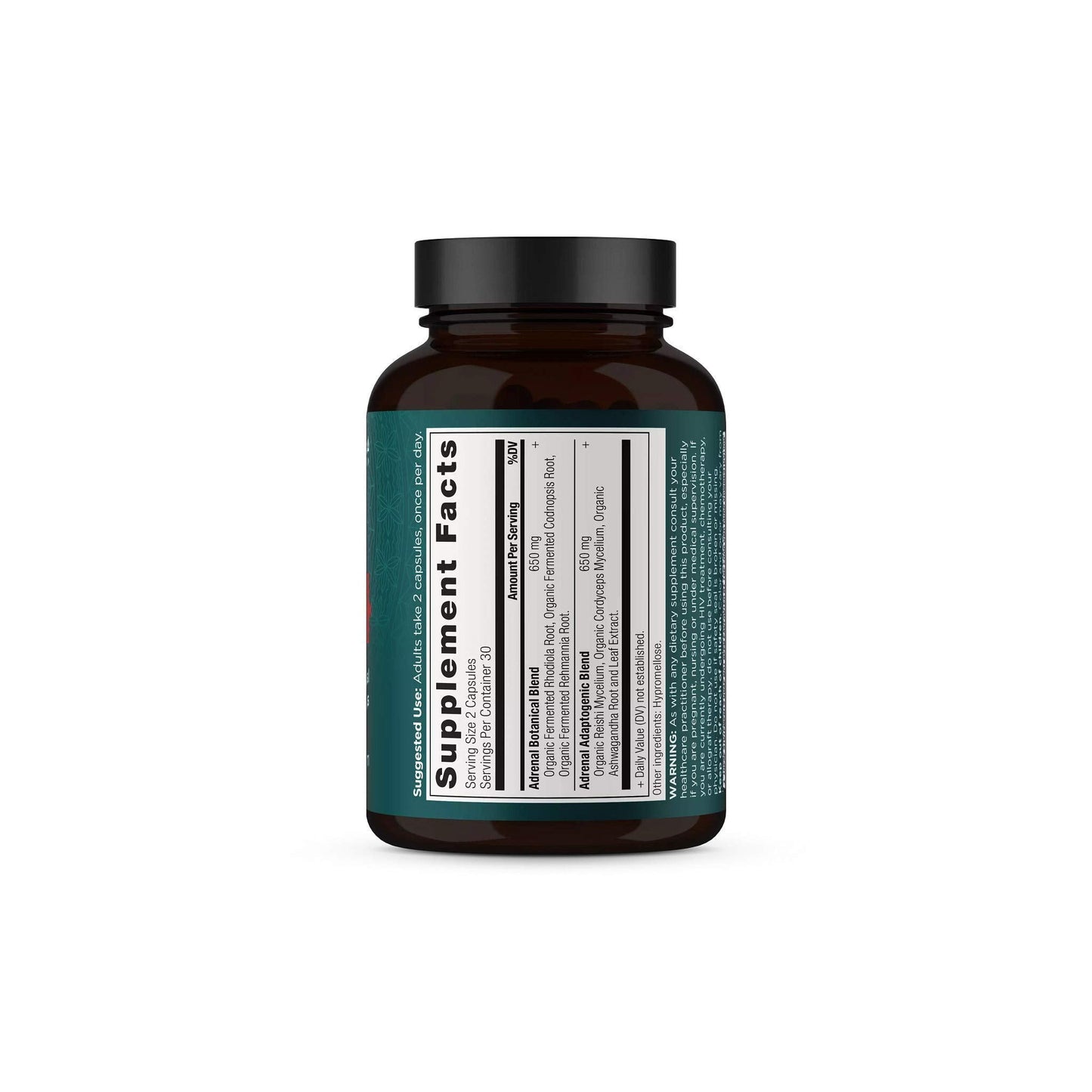Ancient Nutrition Adrenal Support with Ashwagandha - 60 Capsules, 1300mg (Keto & Paleo Friendly)