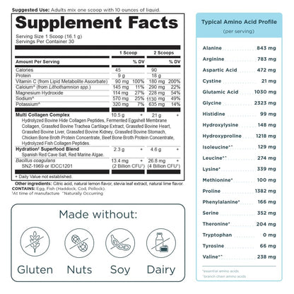 Ancient Nutrition Advanced Multi Collagen Hydrate – Lemon Lime, 30 Servings
