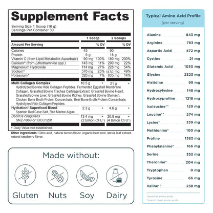 Ancient Nutrition Advanced Multi Collagen Hydrate – Mixed Berry, 30 Servings