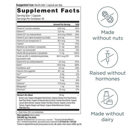 Ancient Nutrition Ancient Multi Women 40+ Multivitamin | Bone Health & Immunity