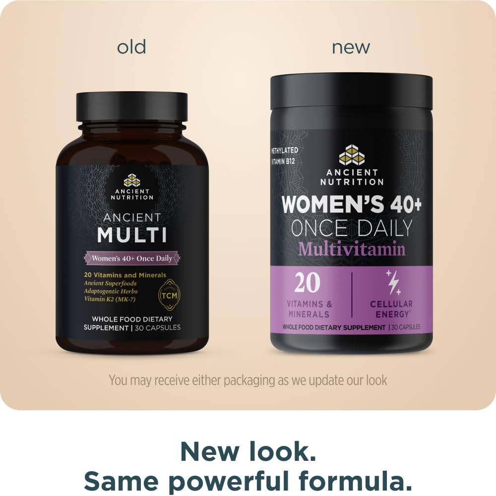 Ancient Nutrition Ancient Multi Women 40+ Multivitamin | Bone Health & Immunity