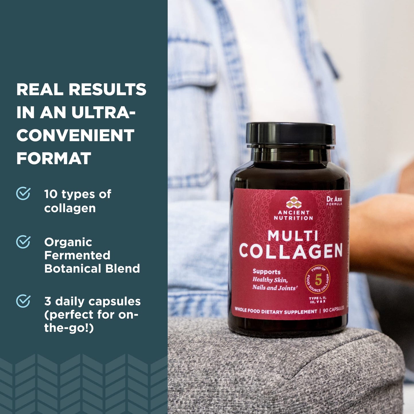 Ancient Nutrition Collagen Pills – Hydrolyzed Multi-Collagen, 45 Count