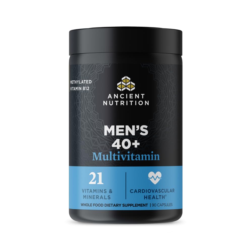 Ancient Nutrition Multivitamin for Men 40+ – 90 Count (3 Day)