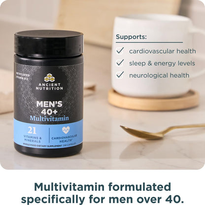 Ancient Nutrition Multivitamin for Men 40+ – 90 Count (3 Day)