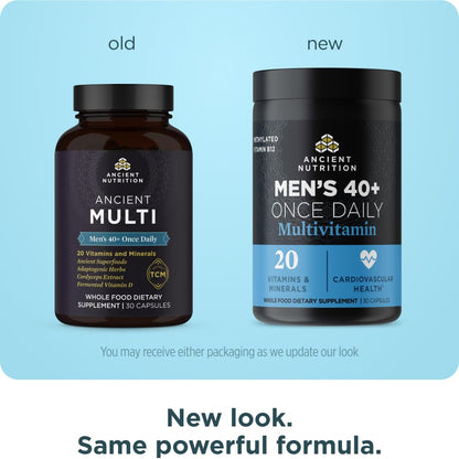 ANCIENT NUTRITION Men's 40+ 1-Day Multivitamin, 30 CT