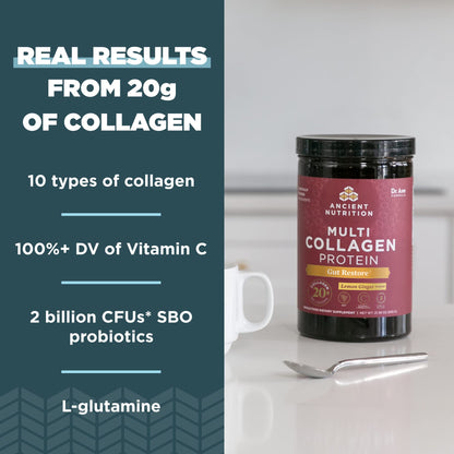 Ancient Nutrition Multi Collagen Protein – Gut Restore, 20 Servings