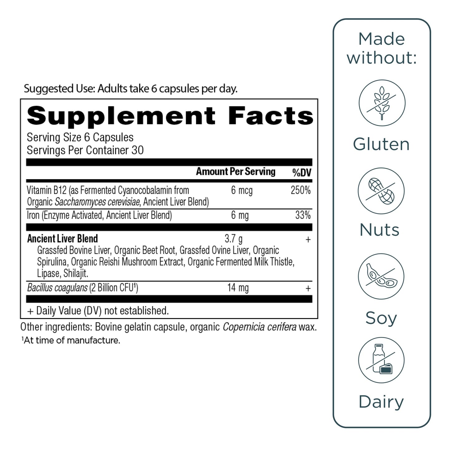 Ancient Nutrition Organ Supplements – Grass-Fed & Wild Organ Complex, 180 Ct