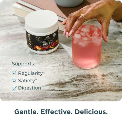 Ancient Nutrition Organic Fiber Powder – Raspberry Lemonade | Digestive Health