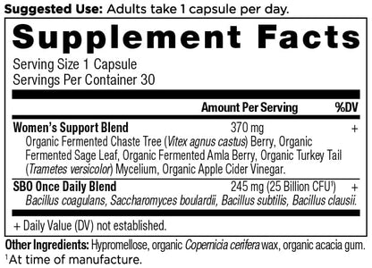 Ancient Nutrition Probiotics for Women – Once Daily 30 Count | 25 Billion CFU Digestive Support