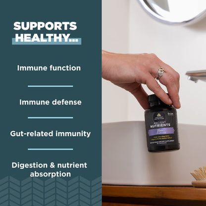 Ancient Nutrition Probiotics & Zinc – Immune & Gut Support (30 Count)
